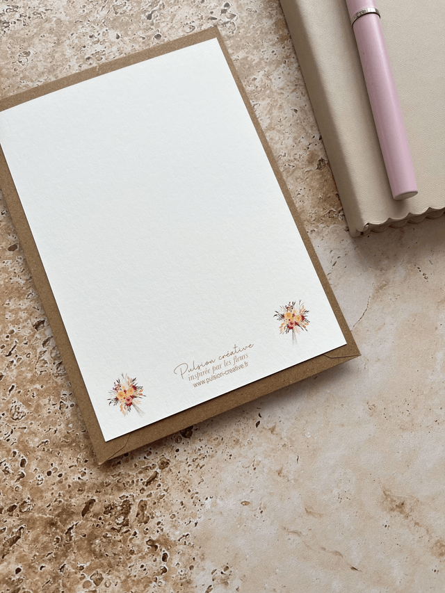 Carte postale aquarelle - Bouquet automnal