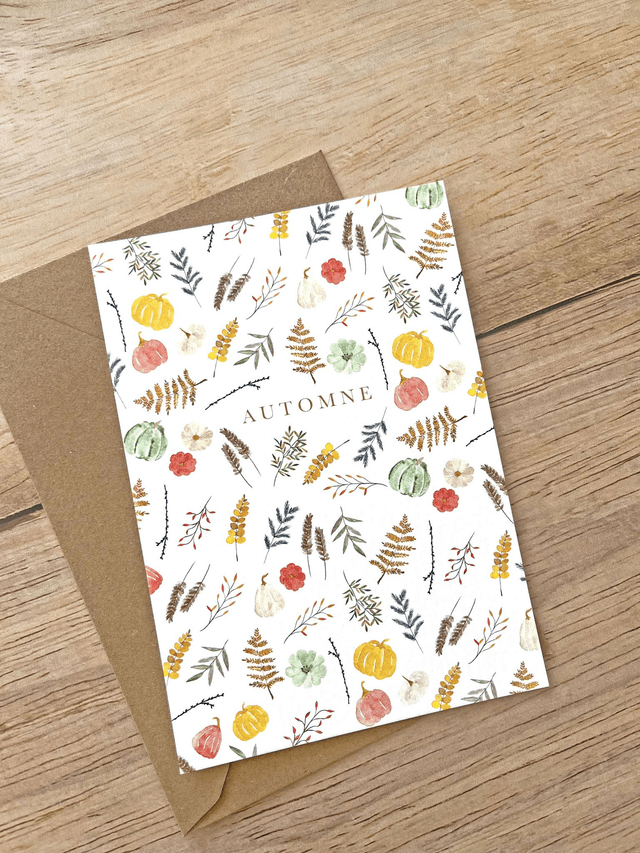 Carte postale aquarelle - AUTOMNE
