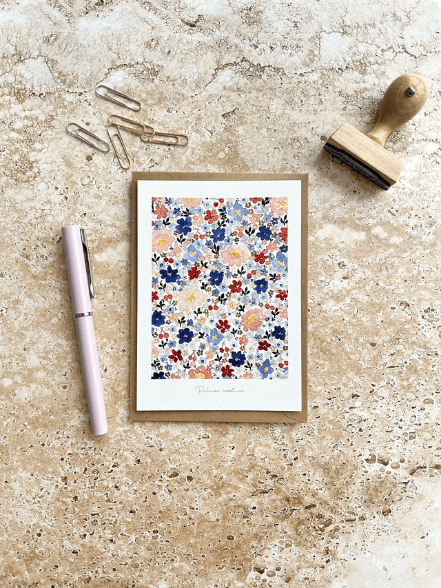 Carte postale aquarelle - Liberty