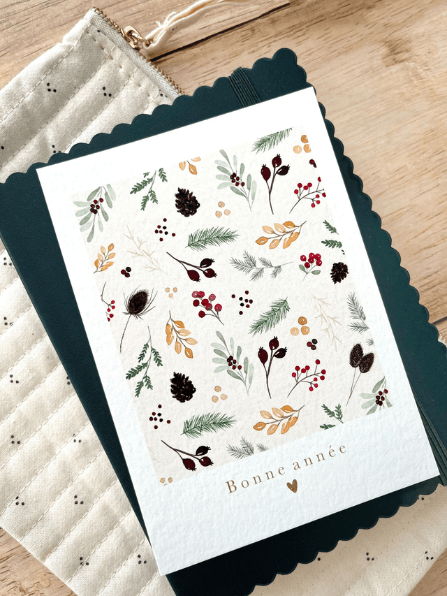 Carte de voeux aquarelle - Bonne année