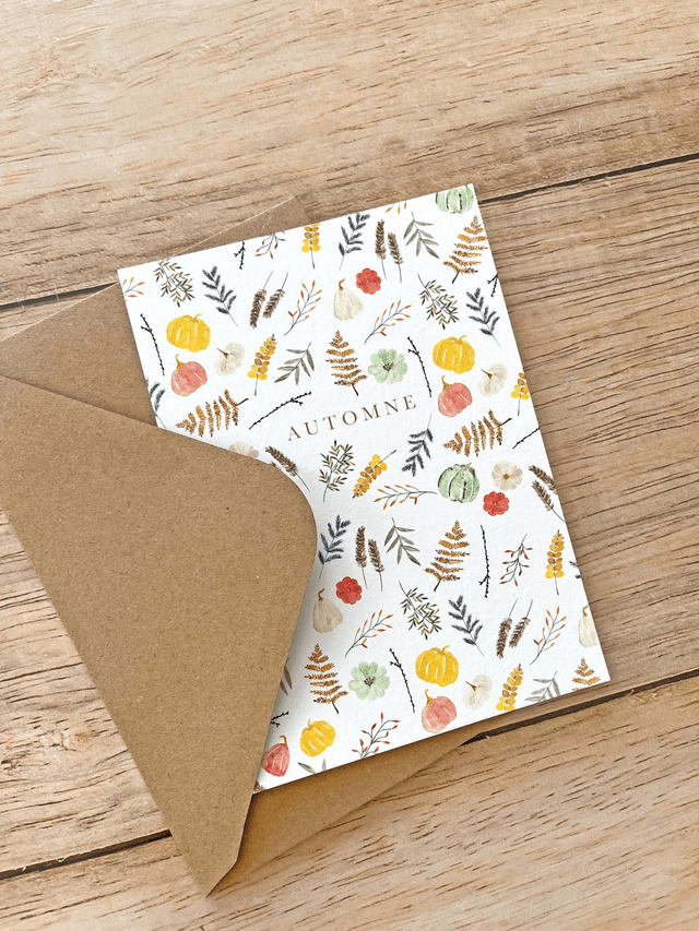 Carte postale aquarelle - AUTOMNE