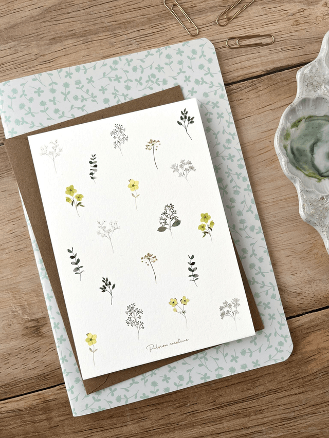 Carte postale aquarelle - Herbier