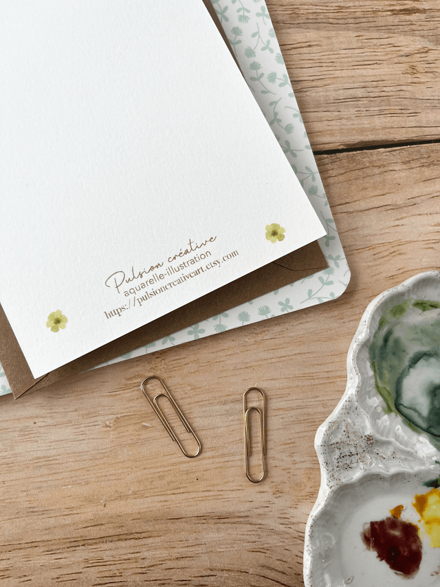 Carte postale aquarelle - Herbier