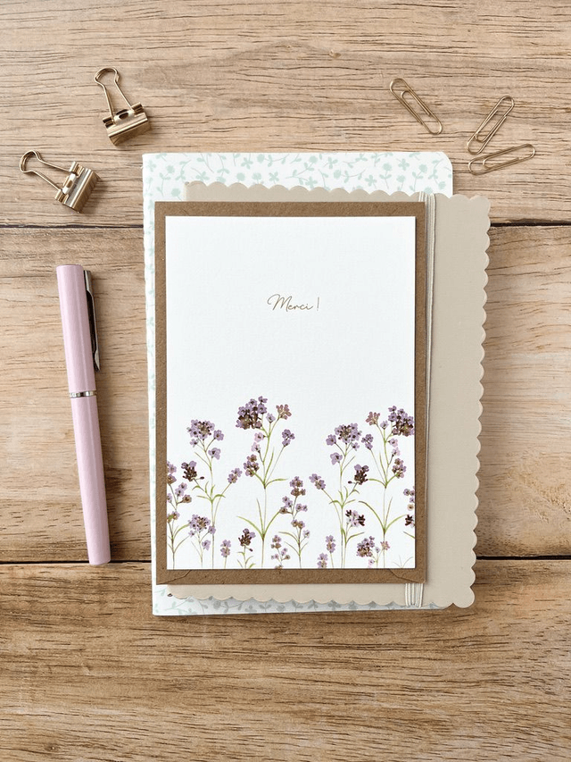 Carte postale aquarelle - Merci