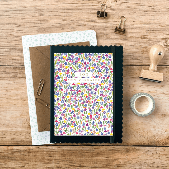 Carte postale aquarelle - Bon anniversaire 