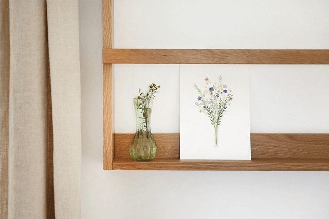 Carte postale aquarelle - Bouquet champêtre