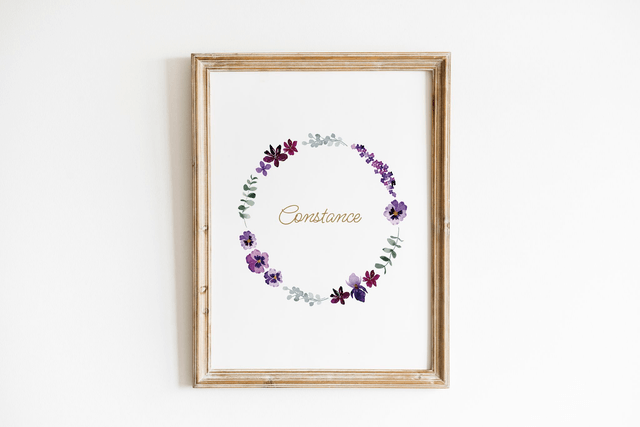 Affiche aquarelle personnalisée CONSTANCE