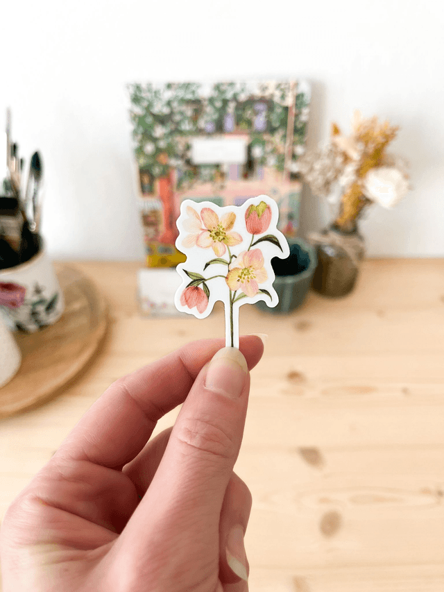 Sticker vinyle Hellebores