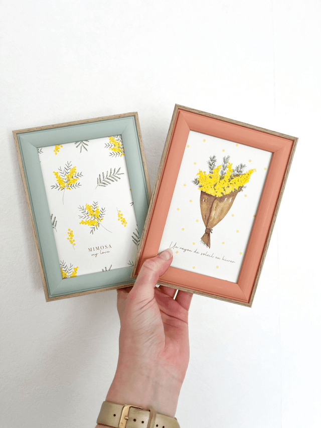 Carte postale aquarelle - Mimosa my love