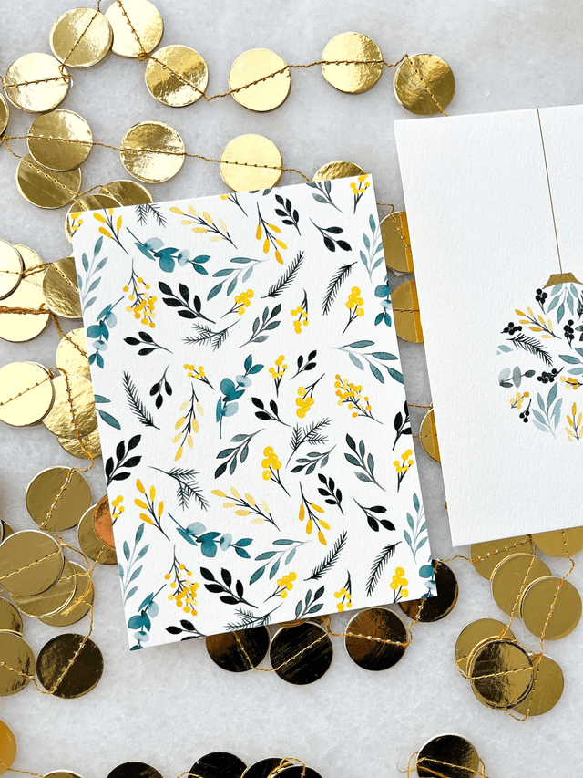Carte postale aquarelle - Feuillages