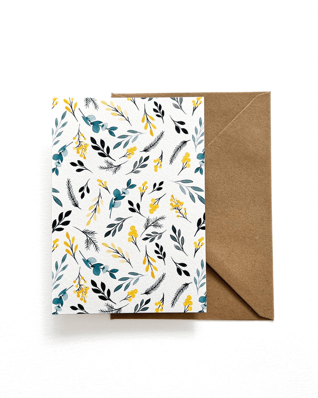 Carte postale aquarelle - Feuillages