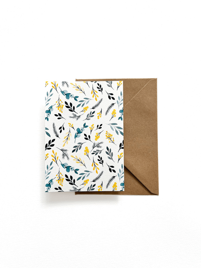Carte postale aquarelle - Feuillages