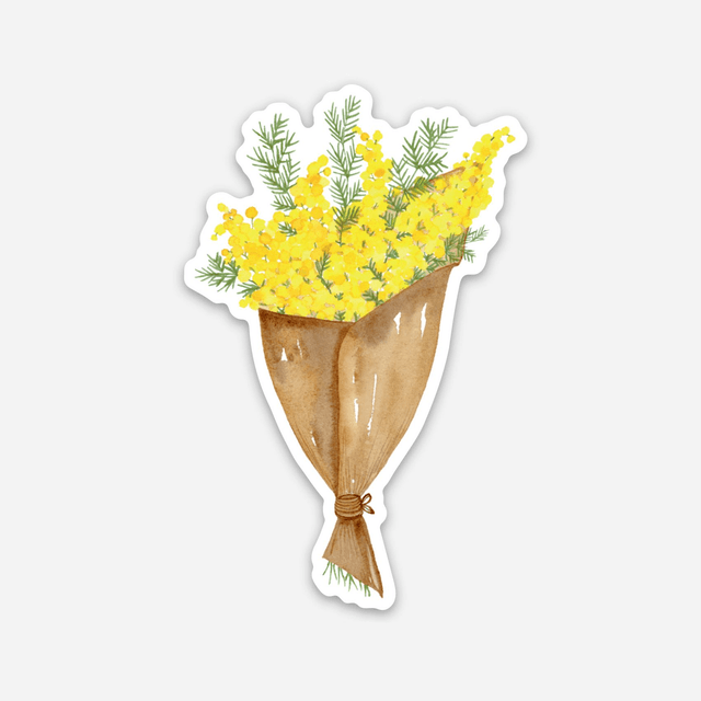Sticker vinyle Bouquet de mimosa