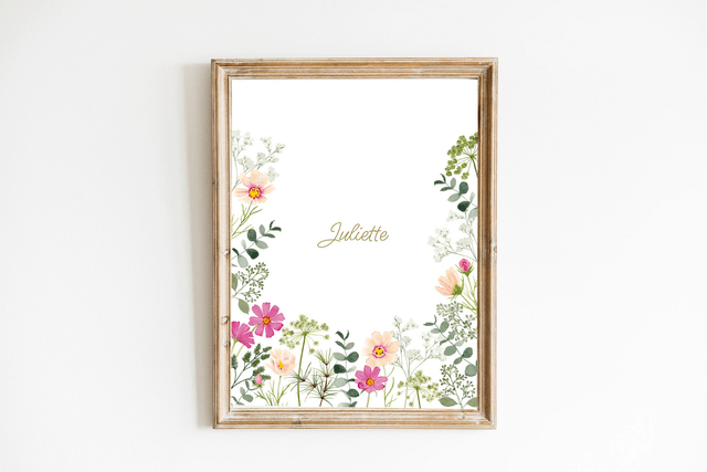 Affiche aquarelle personnalisée JULIETTE