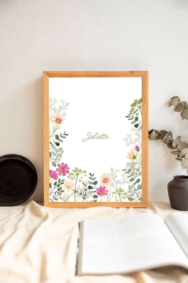 Affiche aquarelle personnalisée JULIETTE
