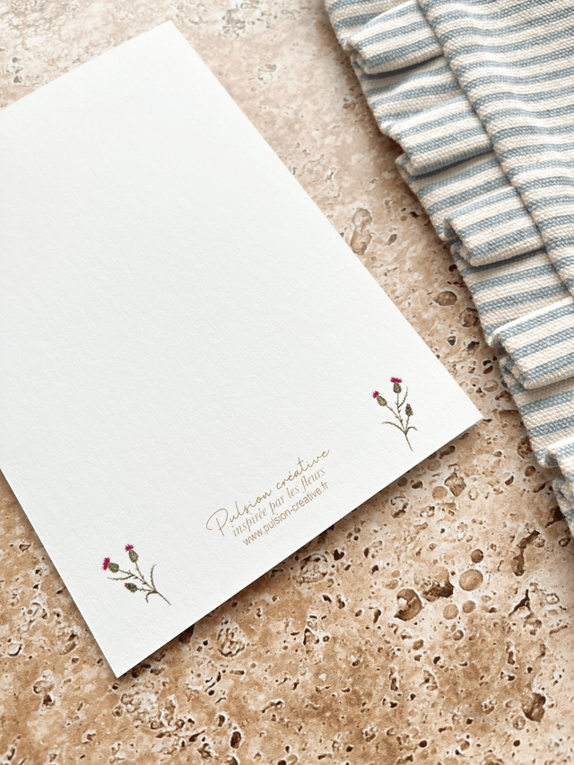 Carte postale aquarelle - Chardon lorrain