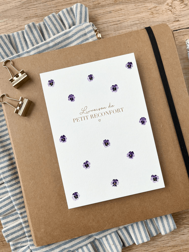 Carte postale aquarelle - Livraison de petit réconfort