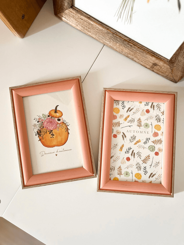 Carte postale aquarelle - Citrouille fleurie