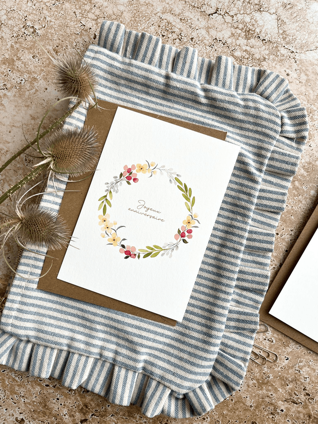 Carte postale aquarelle - Joyeux anniversaire 