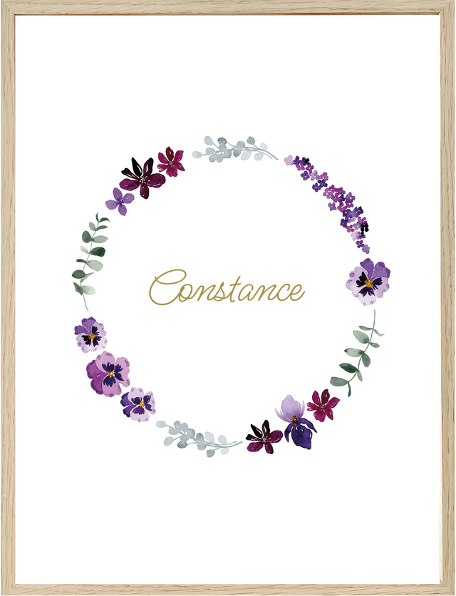 Affiche aquarelle personnalisée CONSTANCE