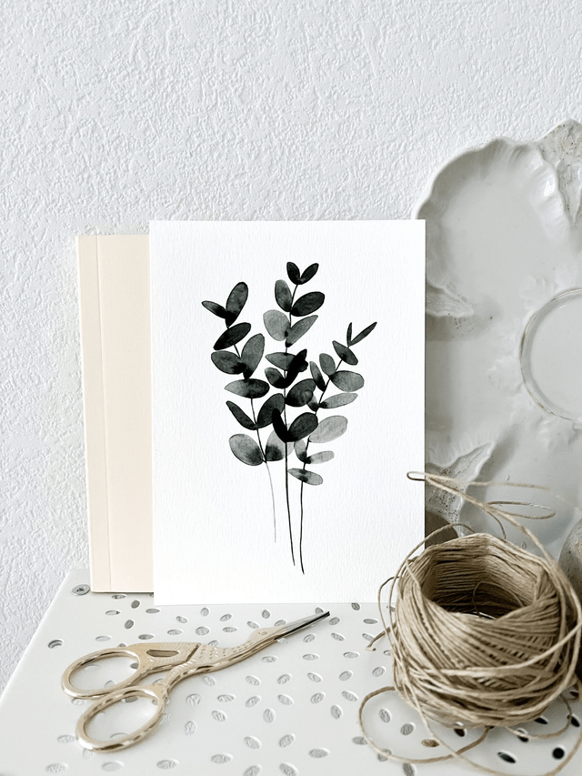 Carte postale aquarelle - Eucalyptus