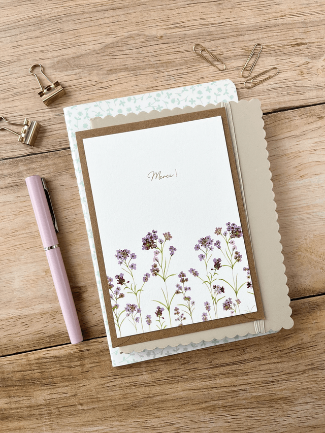 Carte postale aquarelle - Merci