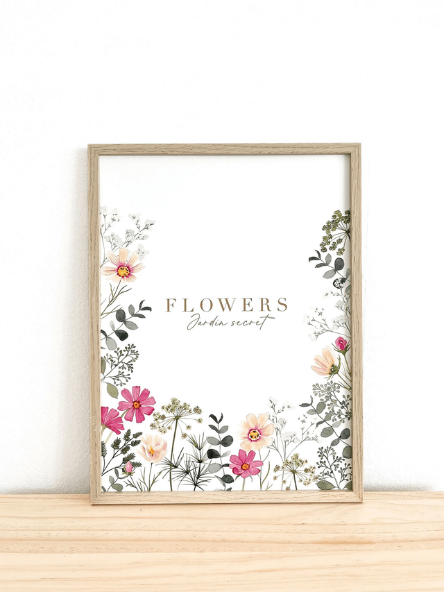 Affiche aquarelle 30x40 cm FLOWERS