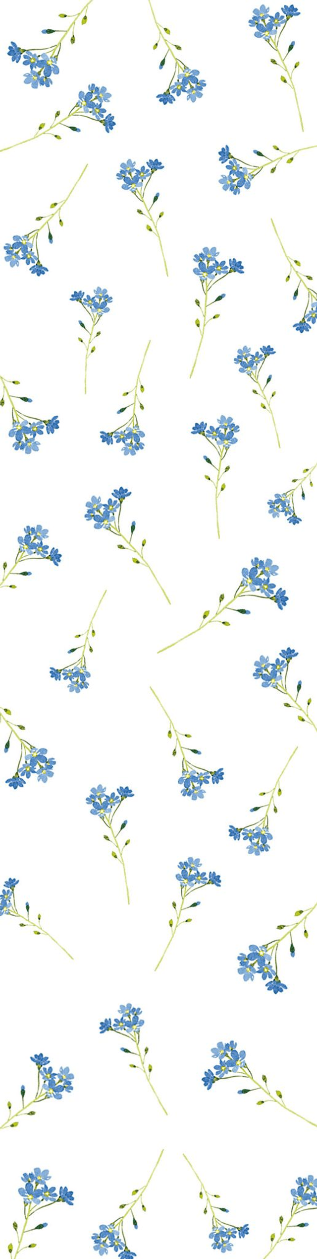 Marque-page aquarelle - Myosotis -