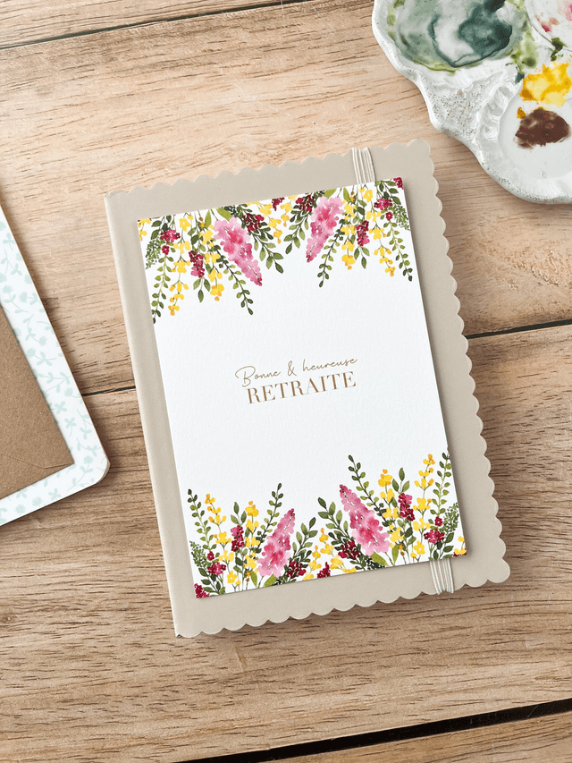 Carte postale aquarelle - Bonne retraite