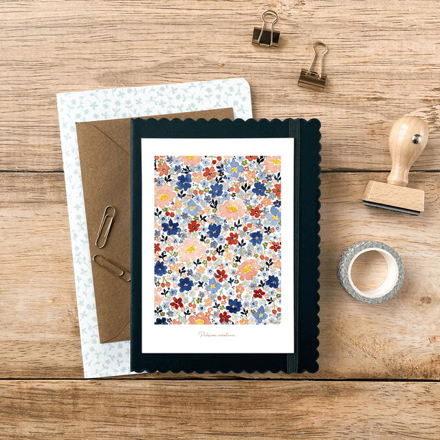Carte postale aquarelle - Liberty