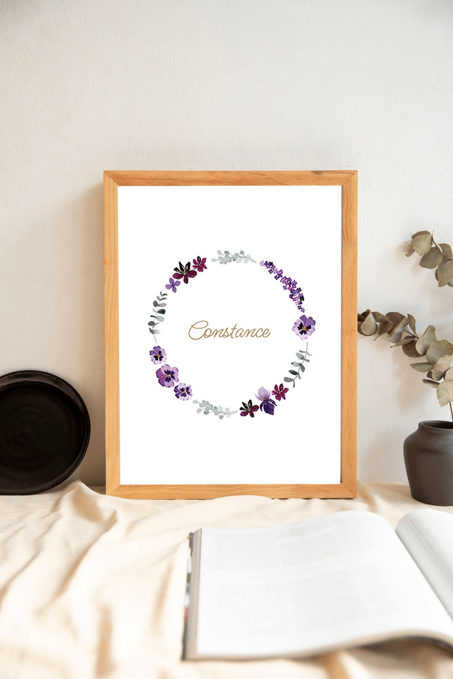 Affiche aquarelle personnalisée CONSTANCE