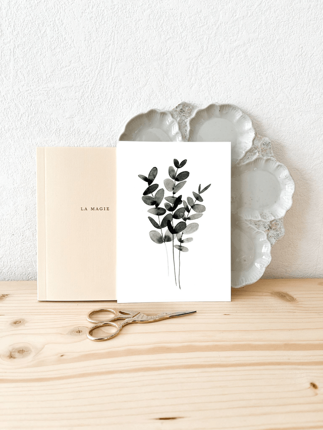 Carte postale aquarelle - Eucalyptus